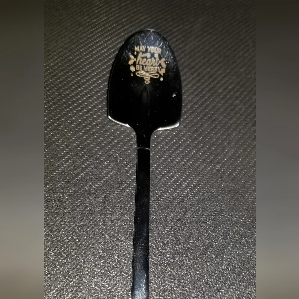 'May Your Heart Be Merry' Silver Shovel/spoon with Floral Accents.